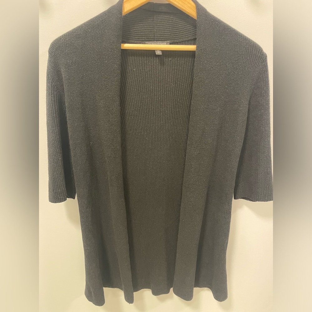 Eileen Fisher Open-Front Knit Cardigan